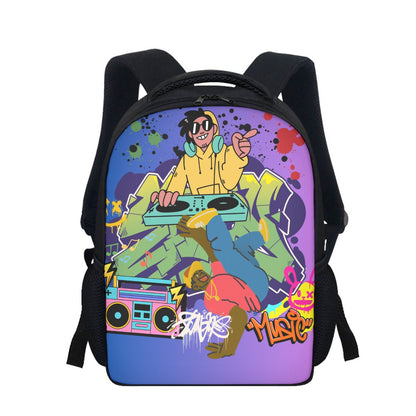 Graffiti B-Boy Music Art Themed Student Backpack
