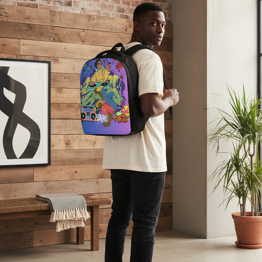 Graffiti B-Boy Music Art Themed Student Backpack