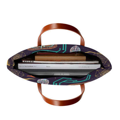 Afro-Futurism Themed Graphic Tote Bag | Diving Cloth