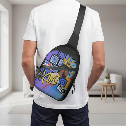 Afro Music Themed Colorful Graphic Folding chest bag
