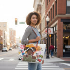 Graffiti Afro Art Themed Women's Tote Bag | Diving Cloth