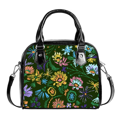 Vintage Inspired Floral Themed Handbag With Single Shoulder Strap
