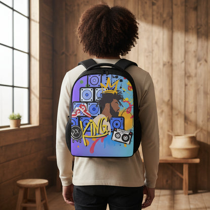 Graffiti Art Style, Black Art Graphic Student Backpack