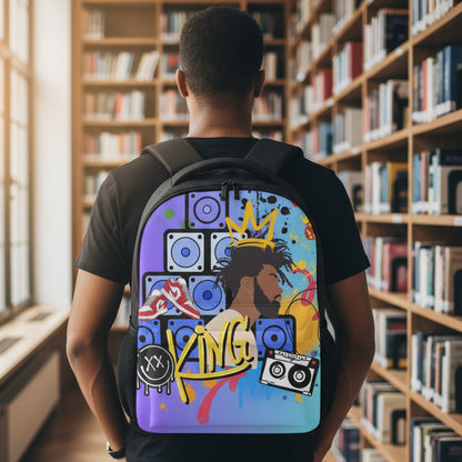 Graffiti Art Style, Black Art Graphic Student Backpack