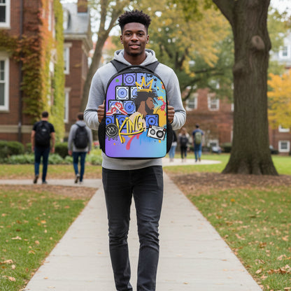 Graffiti Art Style, Black Art Graphic Student Backpack