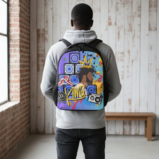Graffiti Art Style, Black Art Graphic Student Backpack