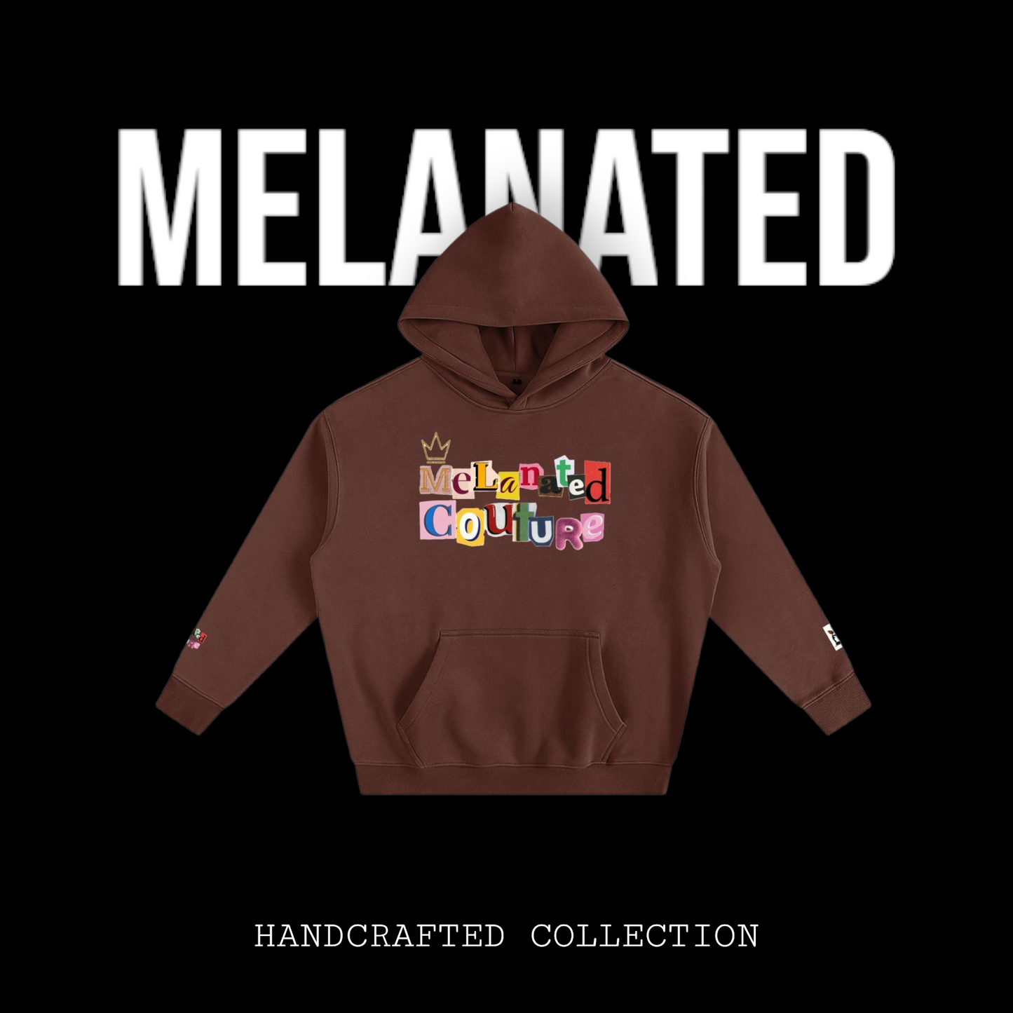 Crowned Black Woman Art Graphic Unisex Oversize Fleeced Hoodie
