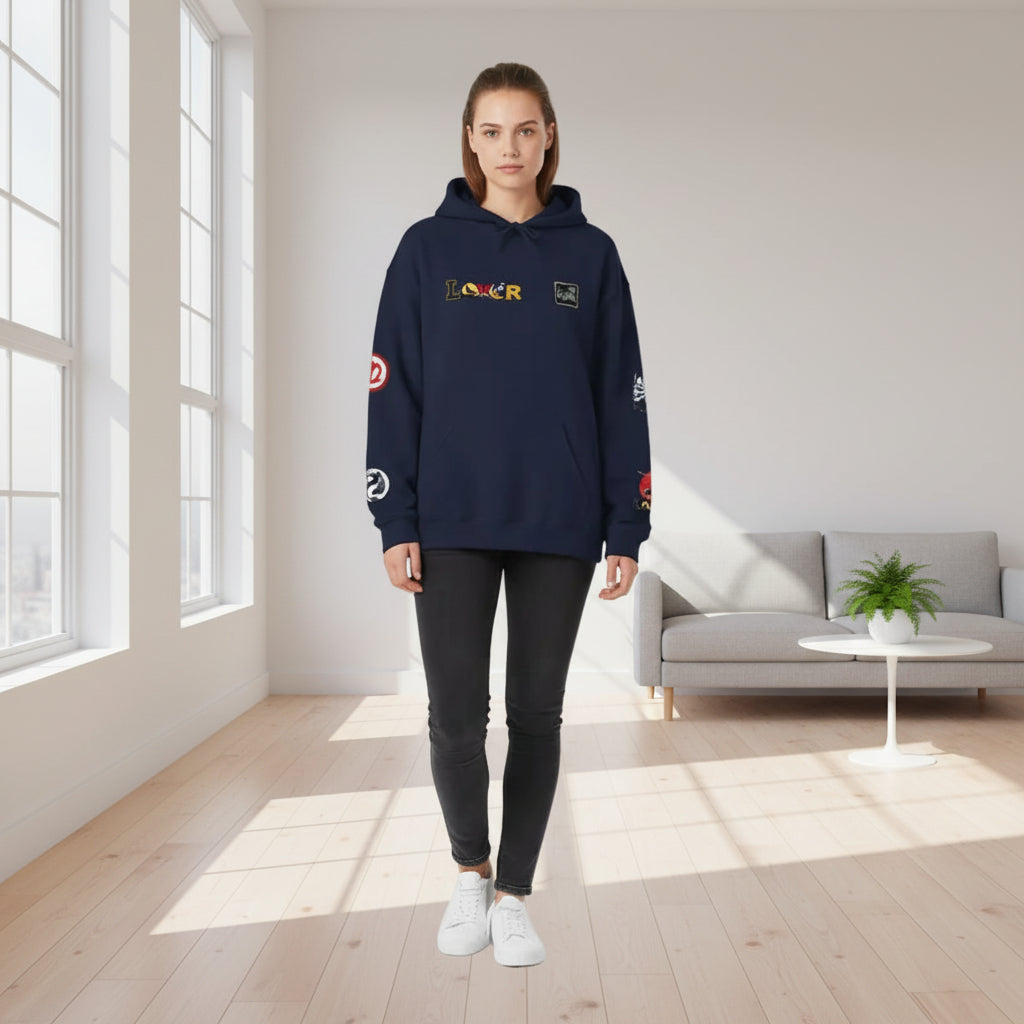 Samurai Menpo Art Hoodie, Japanese Ninja Graphic Unisex Sweatshirt, Warrior Theme Pullover