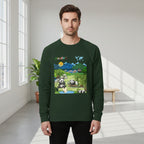 Panda Kingdom Crewneck Sweatshirt — Scenic Bamboo Forest Graphic Printify