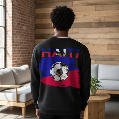 Haiti Flag Themed Graphic Unisex Color Block Long Sleeve Jersey