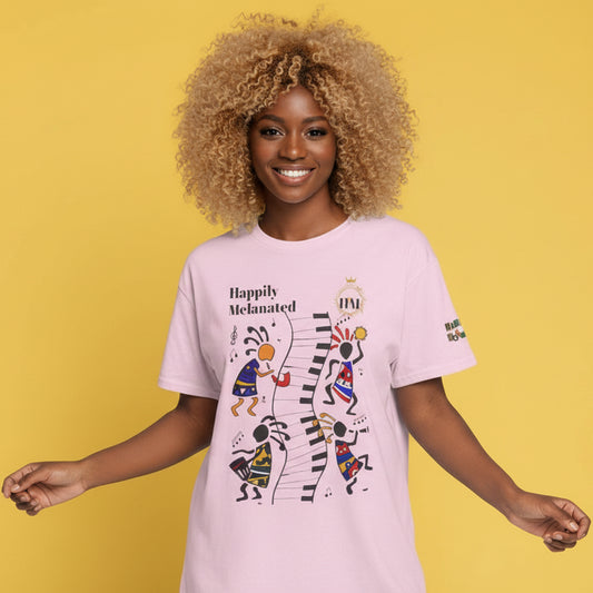 Afro Music, Piano Graphic Unisex Tee, Hand Drawn Music Shirt, Jazz Lover Gift, Musical Art