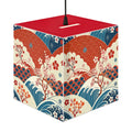 Japanese Wave & Cherry Blossom Light Cube Lamp Printify