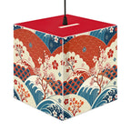 Japanese Wave & Cherry Blossom Light Cube Lamp Printify