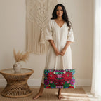 Boho Floral Weekender Bag — Vibrant Embroidered-Inspired Travel Tote Printify