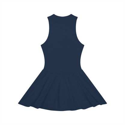 Women’s Ruched Sleeveless Full-Zip Summer  Dress