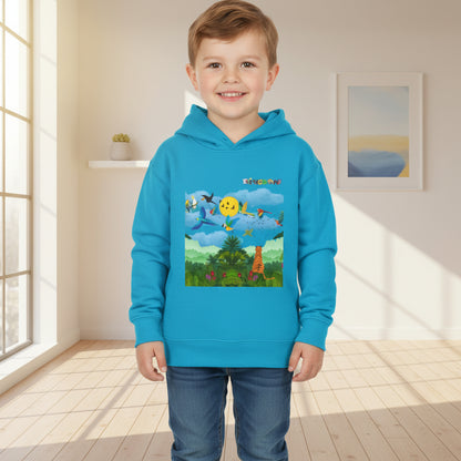 Tropical Birds Toddler Hoodie, Wild Life Theme Fleece Pullover, Kids Animal Sweater, Jungle Print Sweatshirt, Bird Lover Gift