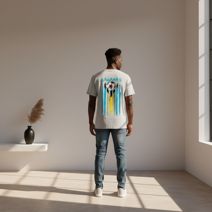 Bahamas Flag Themed Graphic Vintage Wash Cotton Unisex T-Shirt