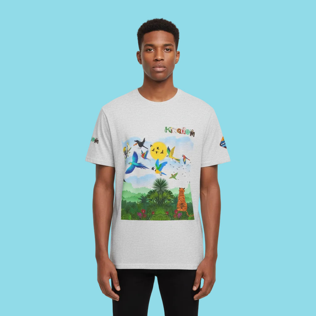 Tropical Birds Unisex Tee, Jungle Animals Graphic Shirt, Nature Inspired T-Shirt Printify