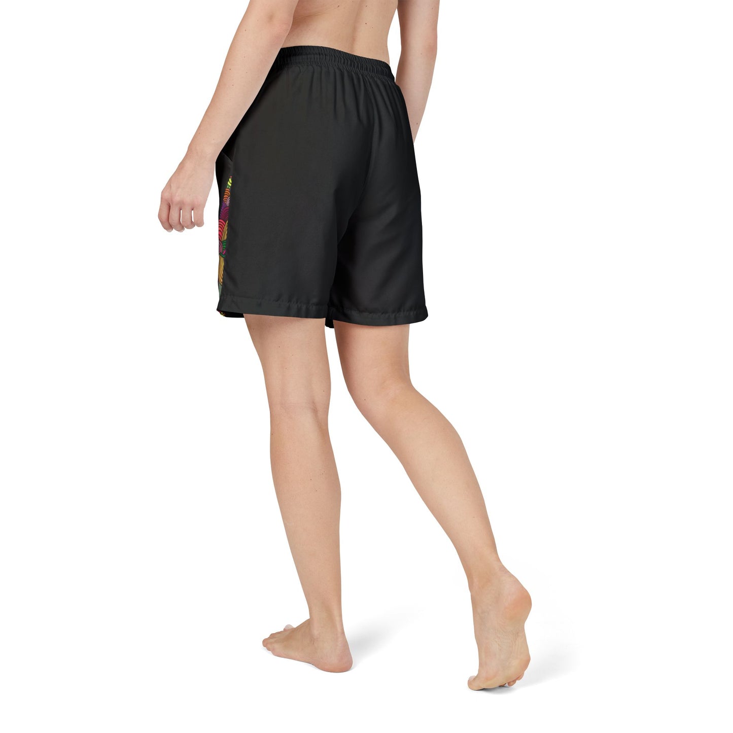 Vibrant Graphic Swim Shorts, Unisex Beachwear, Summer Essentials, Pool Party Attire