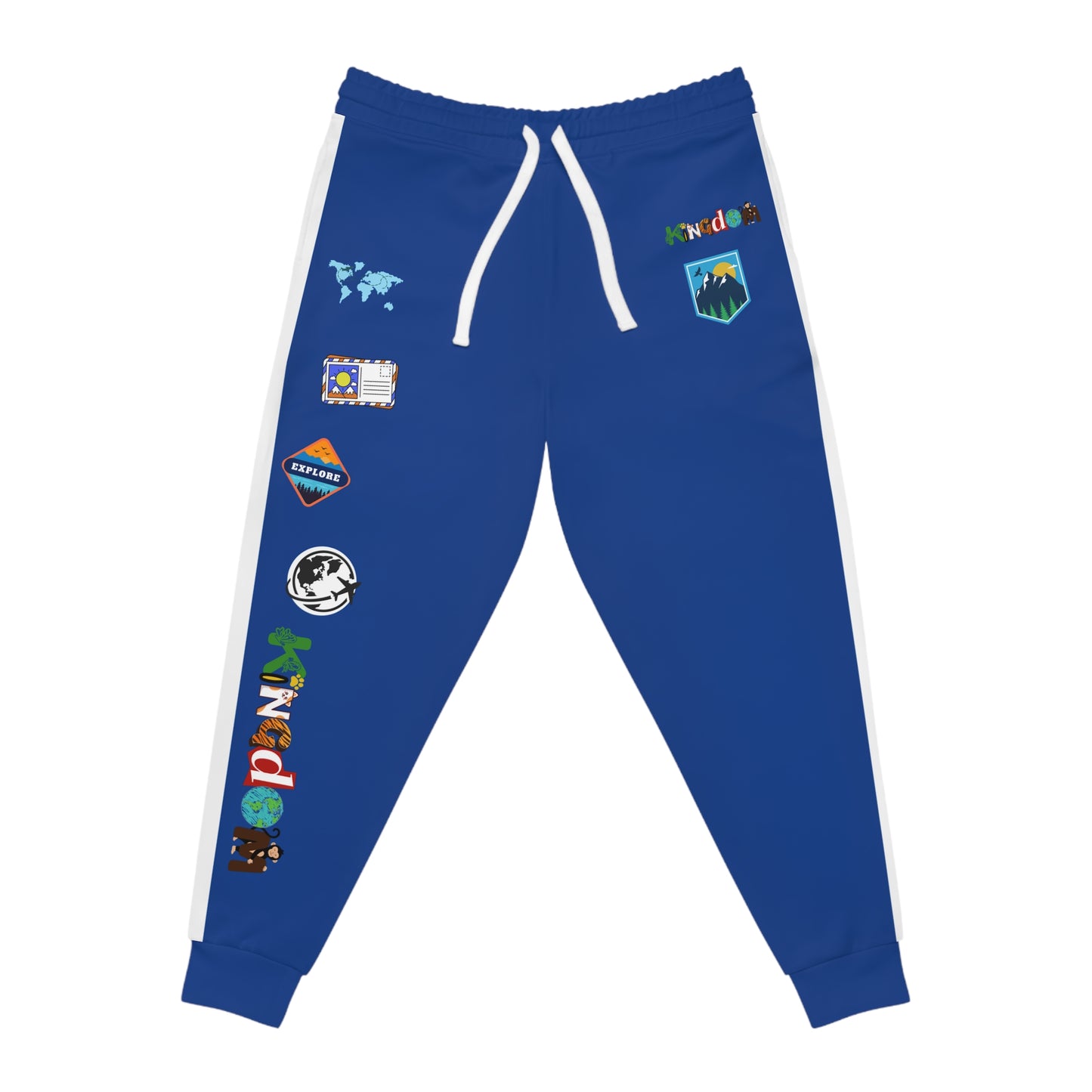 Graphic Travel-Inspired Athletic Unisex Joggers | Casual Fitness Pants Printify