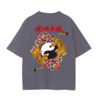 Ying and Yang Graphic Tiger Unisex Seamless Unisex T-Shirt