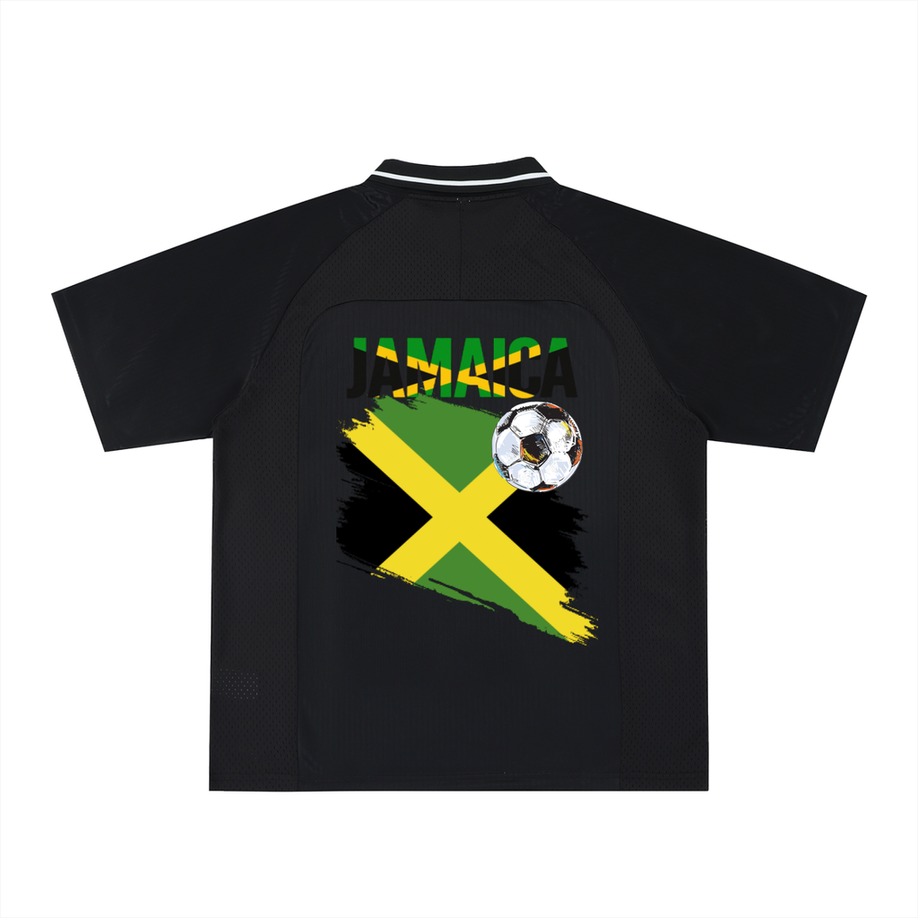 Jamaican Pride Themed Graphic V-Neck Unisex Soccer Jersey