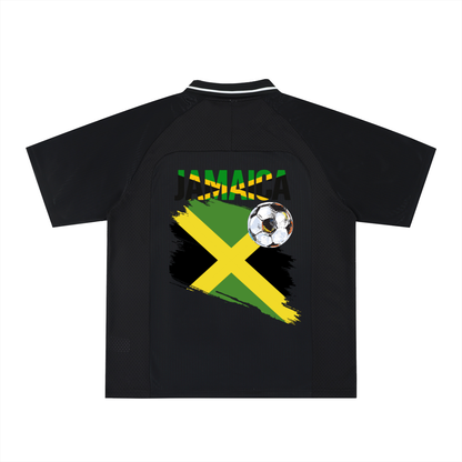 Jamaican Pride Themed Graphic V-Neck Unisex Soccer Jersey