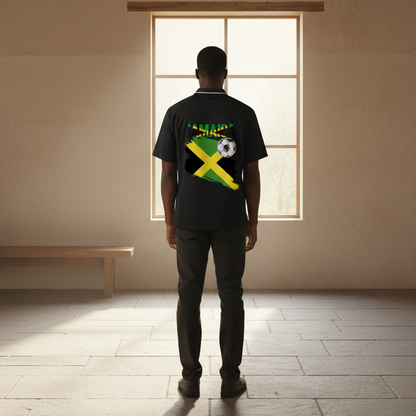 Jamaican Pride Themed Graphic V-Neck Unisex Soccer Jersey