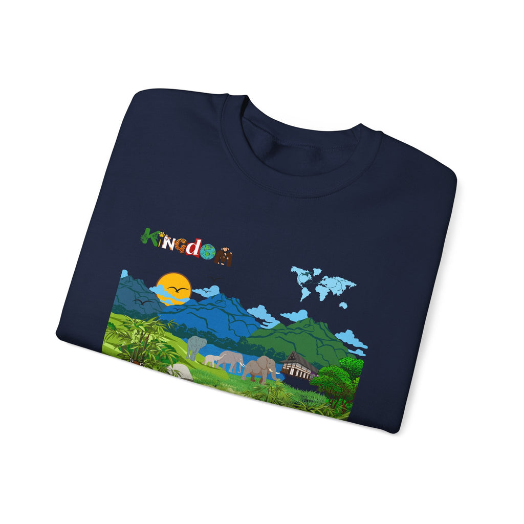 Panda Kingdom Crewneck Sweatshirt — Scenic Bamboo Forest Graphic Printify