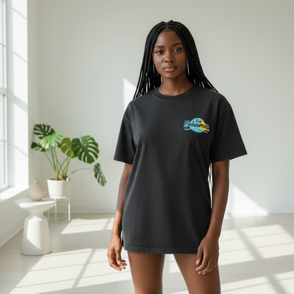 Bahamas Flag Themed Graphic Vintage Wash Cotton Unisex T-Shirt