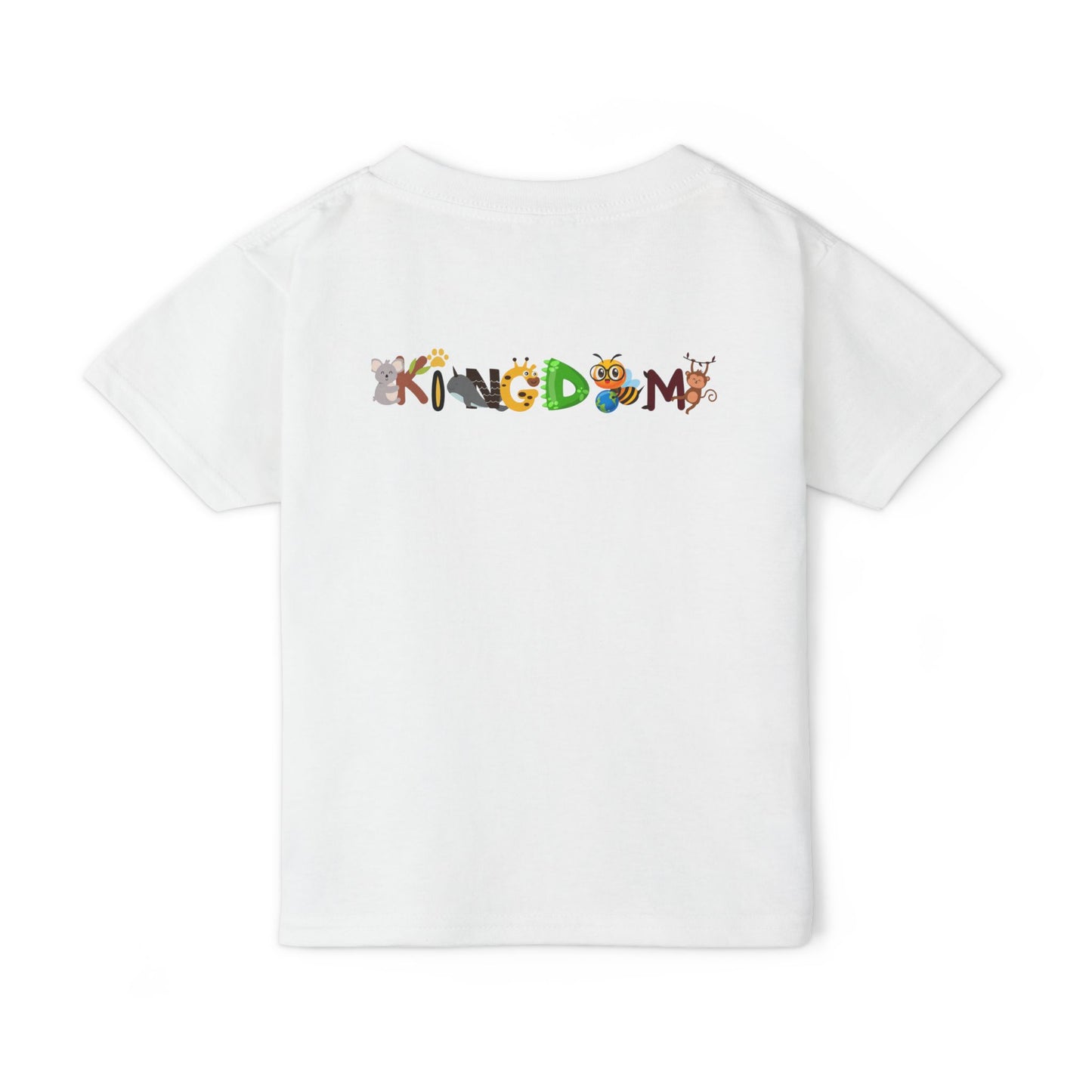 Toddler T‑Shirt — "Kingdom" Jungle Animals Design (Colorful Birds & Sunshine)