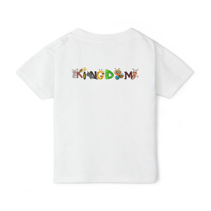 Toddler T‑Shirt — "Kingdom" Jungle Animals Design (Colorful Birds & Sunshine)