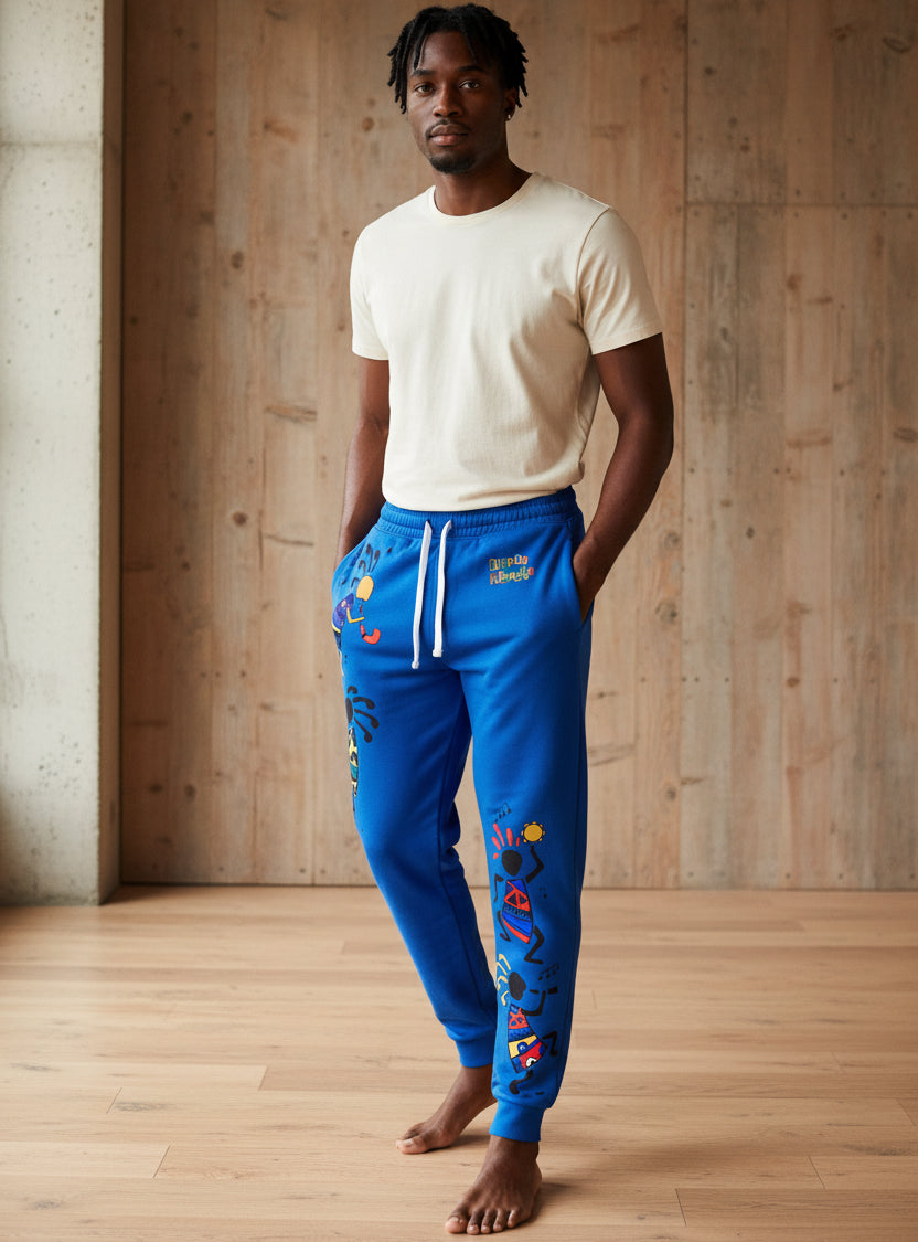 Afro- Caribbean Dance Athletic Unisex Joggers — Colorful Kokopelli AOP Sweatpants Printify