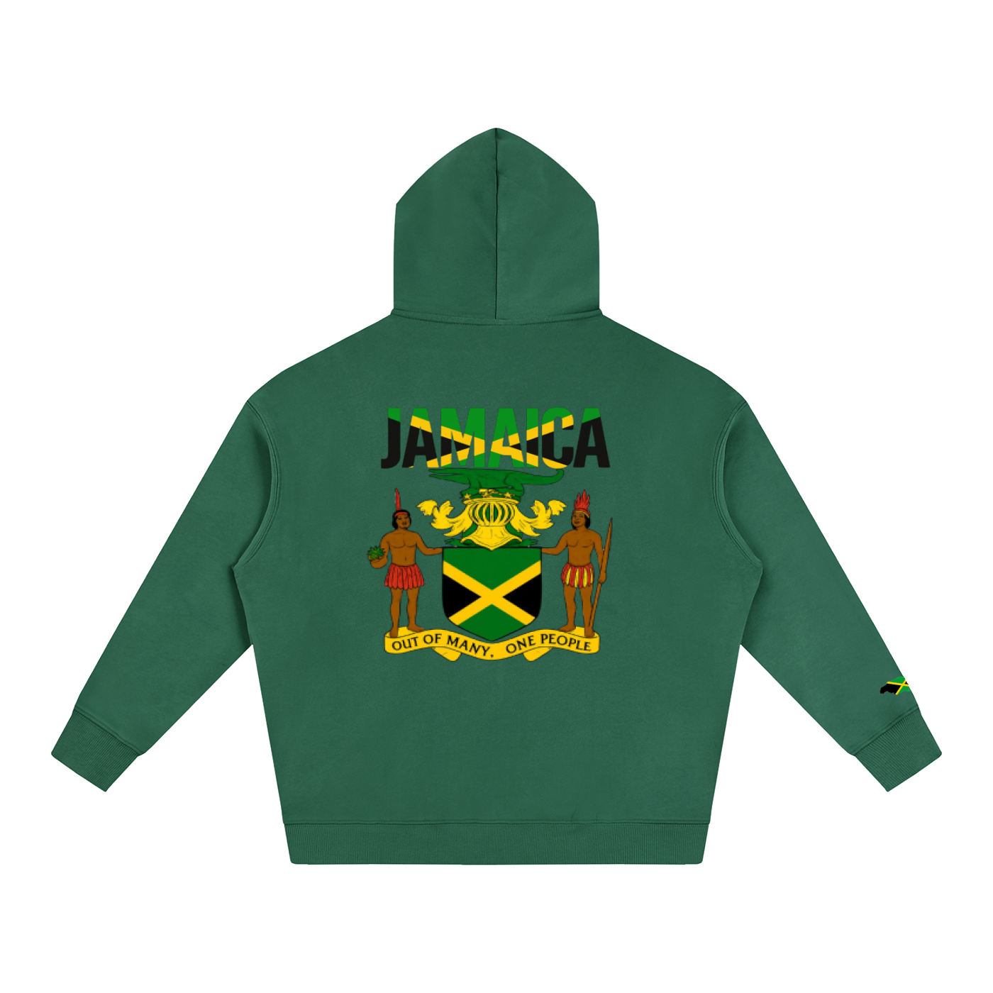 Jamaican Pride and Flag Themed Graphic Fleeced Unisex Hoodie