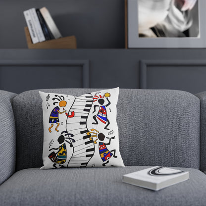 Musical Vibrations Cushion - Colorful Art for Home Decor