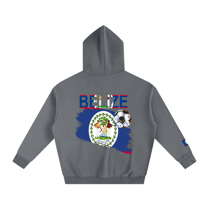 Belize Flag Themed Graphic Oversize Fleeced Unisex  Hoodie