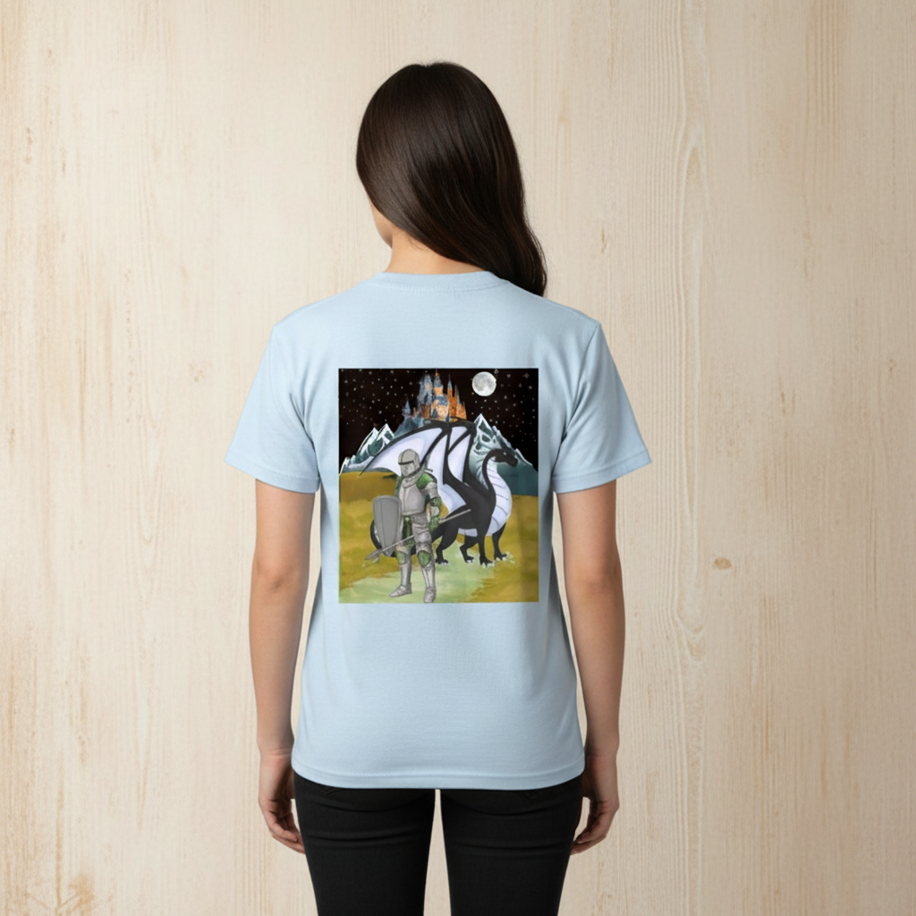 Medieval Themed Tee, Knights and Dragon Fans, Unisex Graphic T-shirt ODMPOD