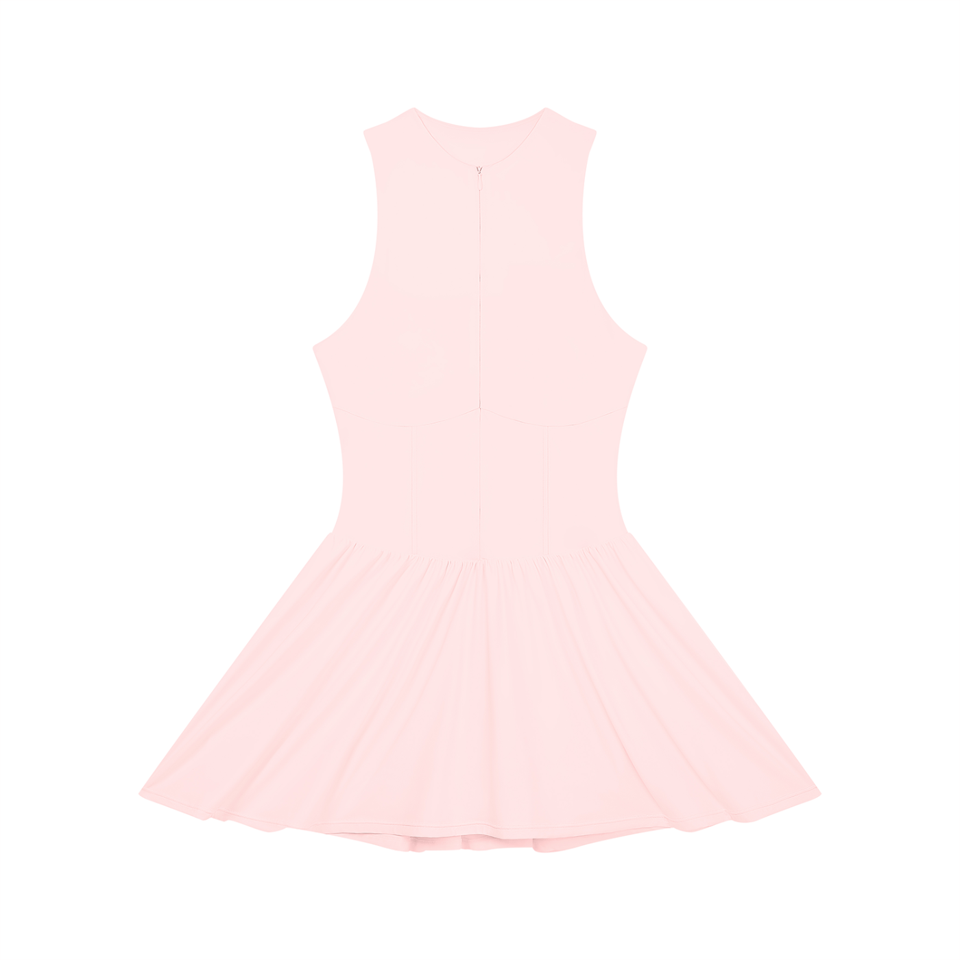 Women’s Ruched Sleeveless Full-Zip Summer  Dress