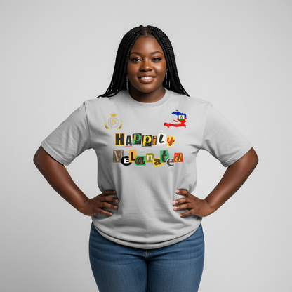 Haiti Flag Themed Vintage Wash Cotton Graphic Unisex T-Shirt