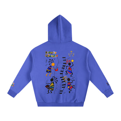 Afro Music Cartoon Unisex Oversize Fleeced Hoodie