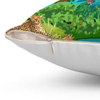 Nature-Inspired Decorative Pillow - Jungle Oasis Design Printify
