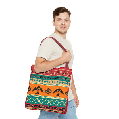 Southwestern Pattern Tote Bag - Native-Inspired Aztec Eagle Print