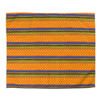 Striped Tribal Pattern Duvet Cover — Boho Orange Microfiber Bedding Printify