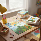 Colorful Jungle Adventure Puzzle for Kids – 30 Pieces – Fun Learning Activity Printify