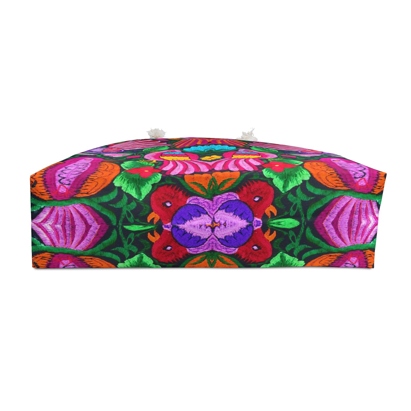 Vibrant Floral Weekender Bag - Bohemian Travel Tote, Beach Tote, Gym Bag, Yoga Bag