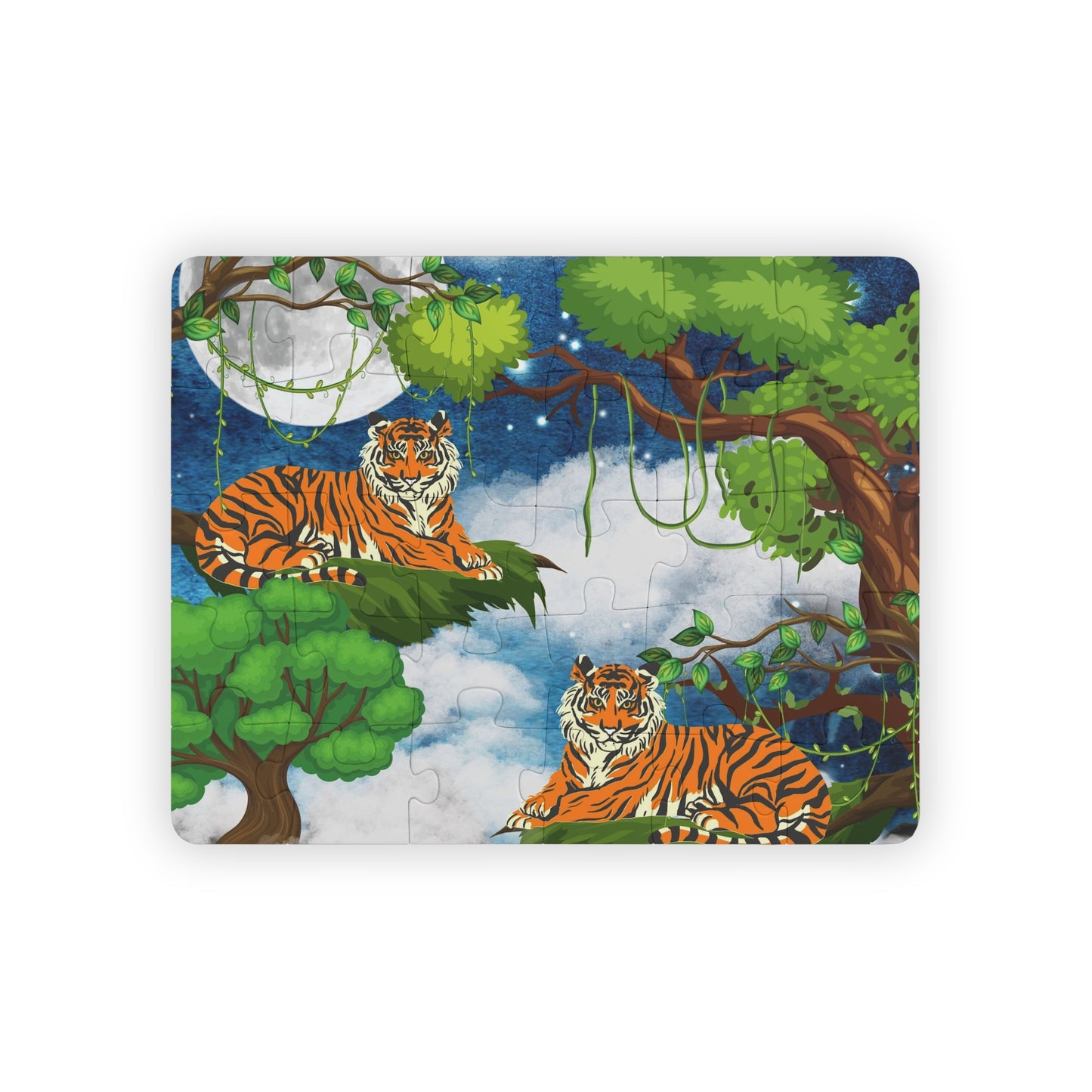 Kids' Puzzle, 30-Piece - Jungle Animal Tiger Puzzle, Fun Educational Toy, Preschool Gift