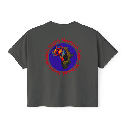Women's Afrocentric Art Graphic Oversized Boxy T-shirt