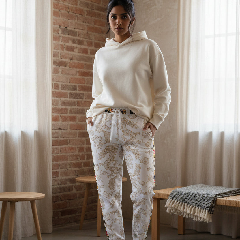 Cozy Dragon Print Athletic Joggers for Comfort & Style, Casual Wear, Unisex Pants Printify
