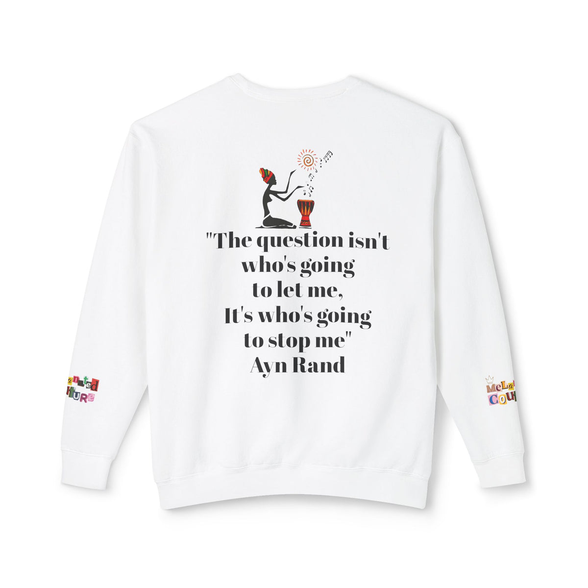 Afrocentric Graphic Sweatshirt - Black Art Unisex Lightweight Crewneck Printify