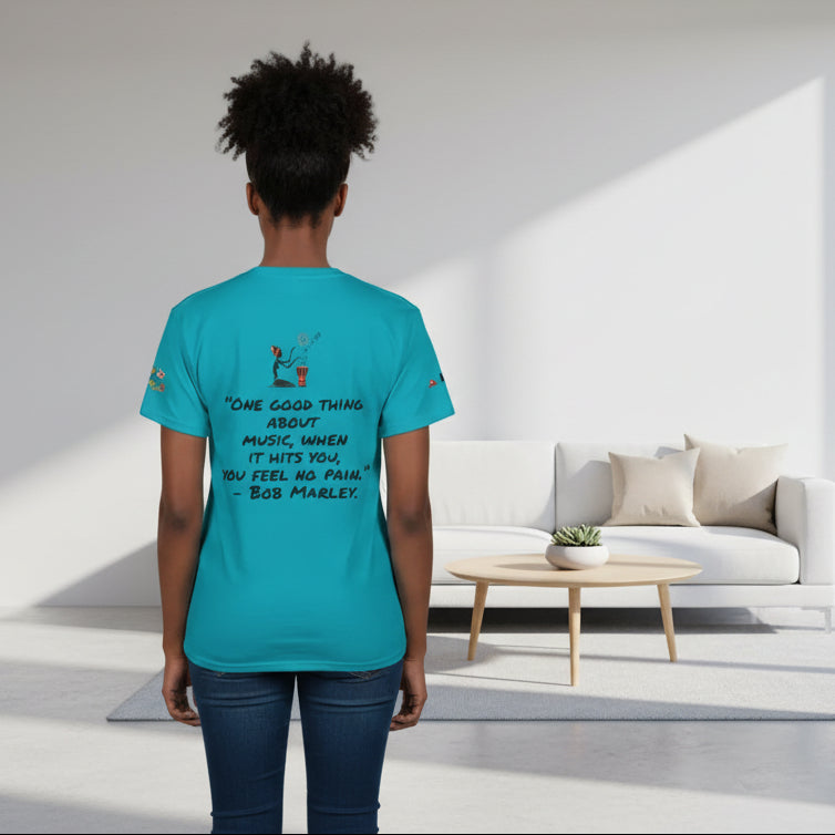 Afro Music, Piano Graphic Unisex Tee, Hand Drawn Music Shirt, Jazz Lover Gift, Musical Art Printify